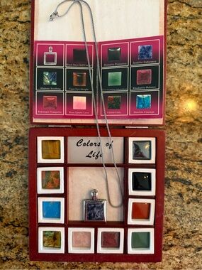 Vintage “Colors of Life” Interchangeable 11 stone Necklace set
